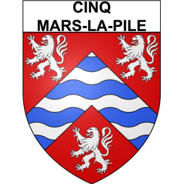 Cinq-Mars-la-Pile 37 ville Stickers blason autocollant adhésif