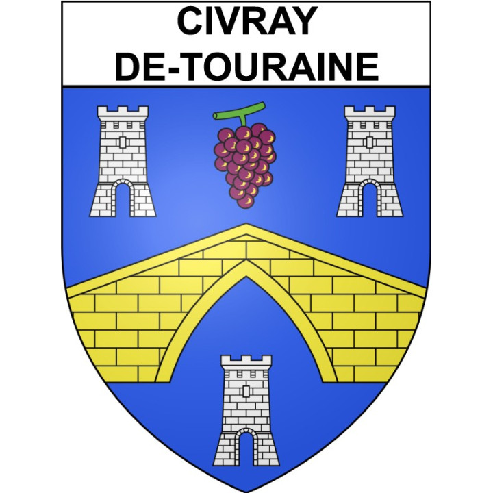 Civray-de-Touraine 37 ville Stickers blason autocollant adhésif