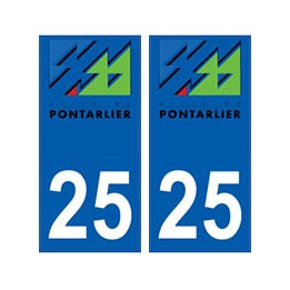 25 Pontarlier logo autocollant plaque stickers ville