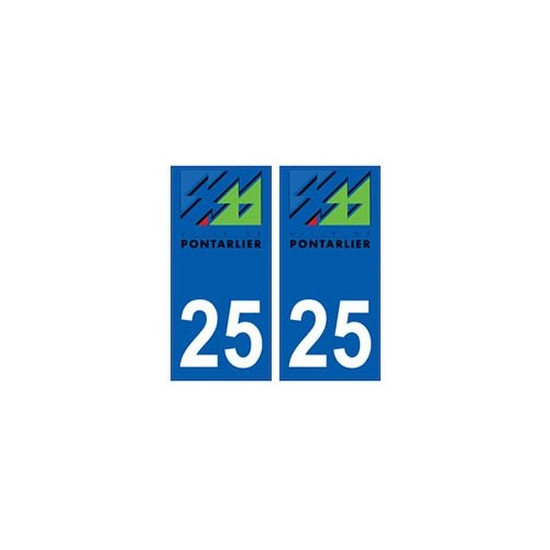 25 Pontarlier logo autocollant plaque stickers ville
