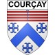 Courçay 37 ville Stickers blason autocollant adhésif
