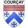 Courçay 37 ville Stickers blason autocollant adhésif