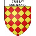 Crissay-sur-Manse 37 ville Stickers blason autocollant adhésif