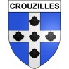Crouzilles 37 ville Stickers blason autocollant adhésif