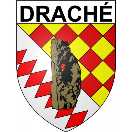 Draché 37 ville Stickers blason autocollant adhésif