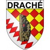 Draché 37 ville Stickers blason autocollant adhésif