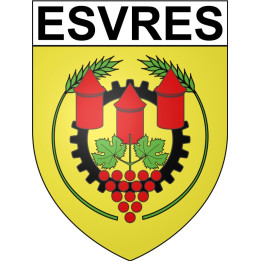 Esvres 37 ville Stickers blason autocollant adhésif