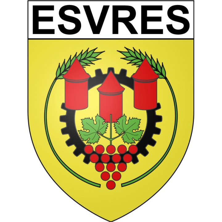 Pegatinas escudo de armas de Bazas adhesivo de la etiqueta engomada