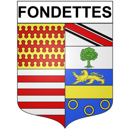 Fondettes 37 ville Stickers blason autocollant adhésif