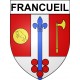 Francueil 37 ville Stickers blason autocollant adhésif