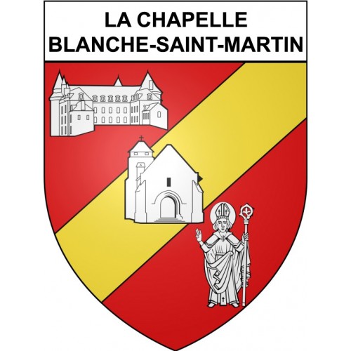 Stickers coat of arms La Chapelle-Blanche-Saint-Martin adhesive sticker