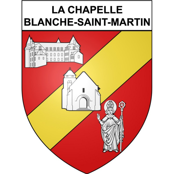 Stickers coat of arms La Chapelle-Blanche-Saint-Martin adhesive sticker