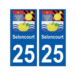 25 Seloncourt blason autocollant plaque stickers ville