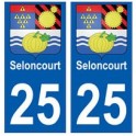 25 Seloncourt blason autocollant plaque stickers ville