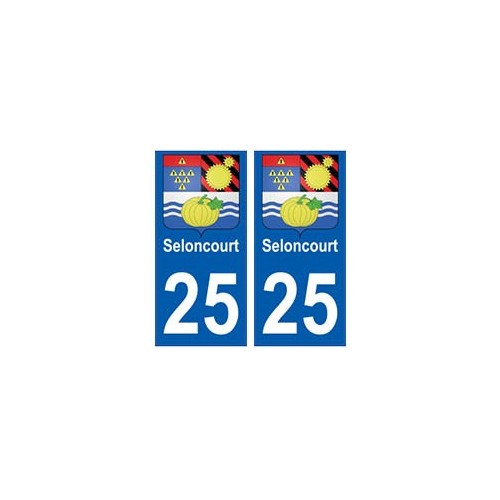 25 Seloncourt blason autocollant plaque stickers ville