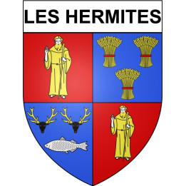 Les Hermites 37 ville Stickers blason autocollant adhésif