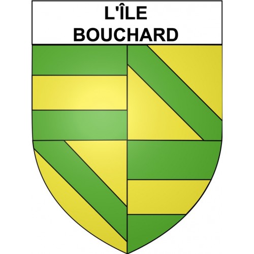 L'Île-Bouchard 37 ville Stickers blason autocollant adhésif