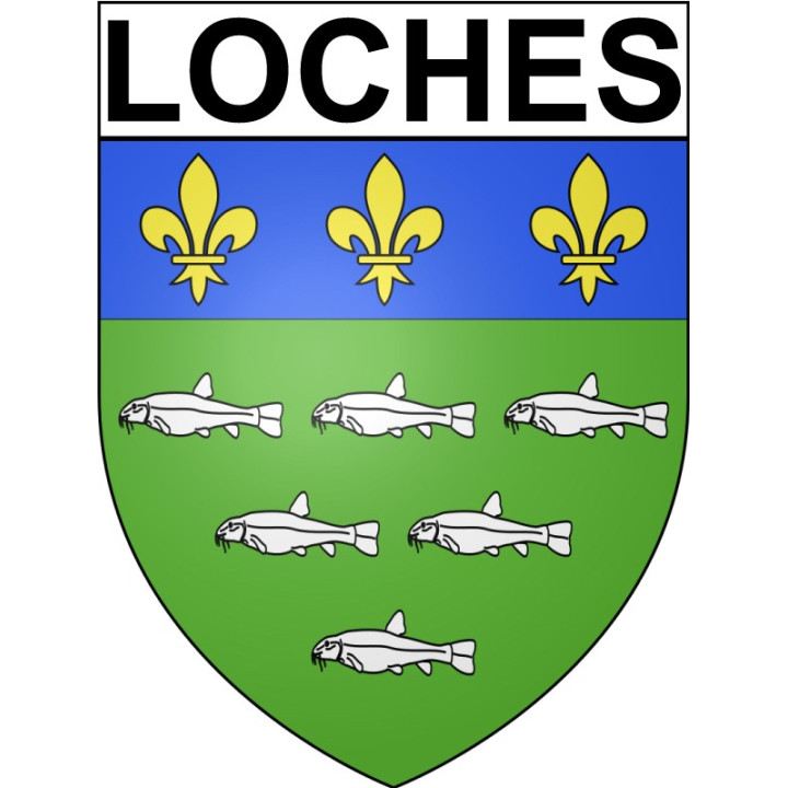 Loches 37 ville Stickers blason autocollant adhésif