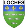 Loches 37 ville Stickers blason autocollant adhésif