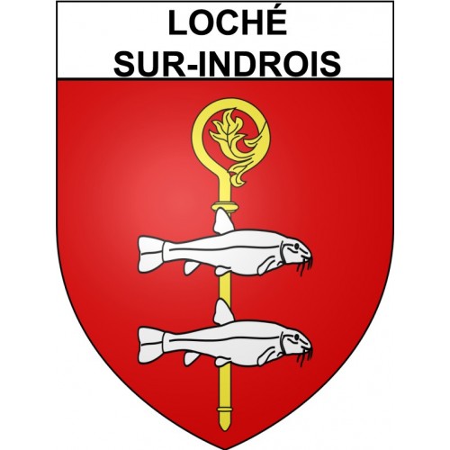 Loché-sur-Indrois 37 ville Stickers blason autocollant adhésif