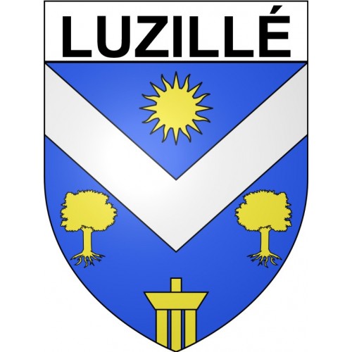 Luzillé 37 ville Stickers blason autocollant adhésif