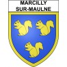 Marcilly-sur-Maulne 37 ville Stickers blason autocollant adhésif