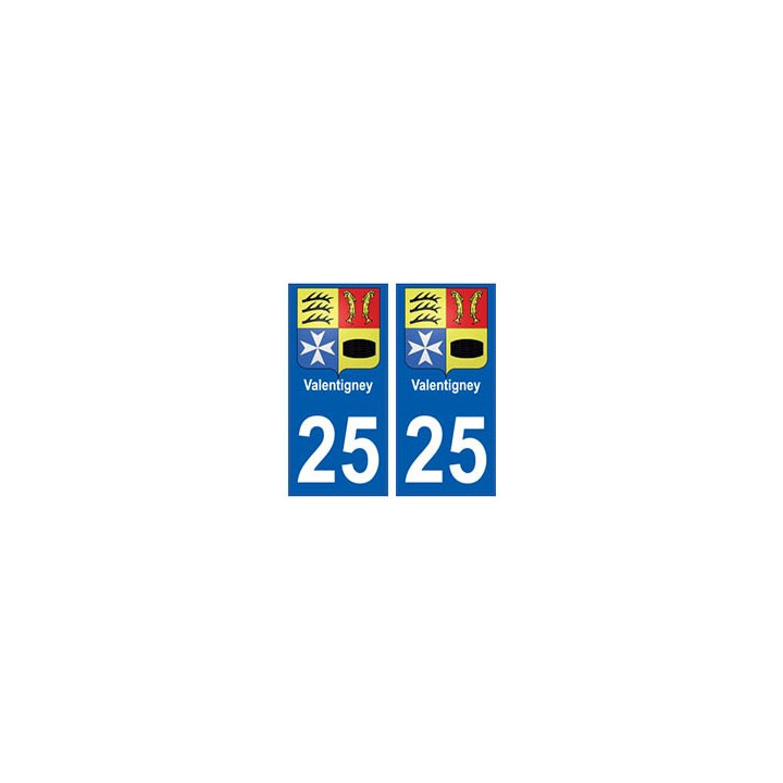 25 Valentigney blason autocollant plaque stickers ville