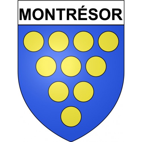Montrésor 37 ville Stickers blason autocollant adhésif
