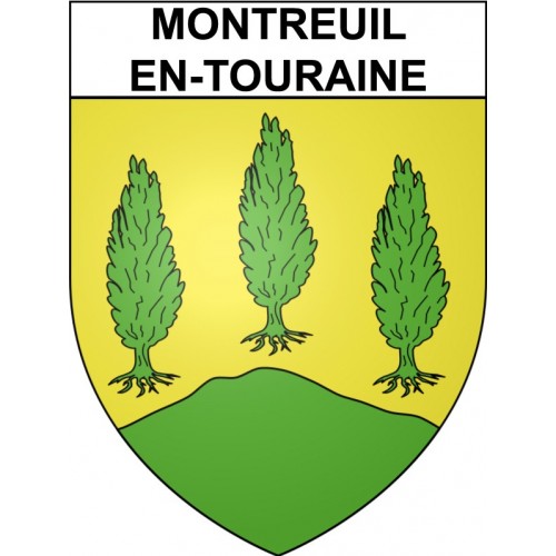 Montreuil-en-Touraine 37 ville Stickers blason autocollant adhésif