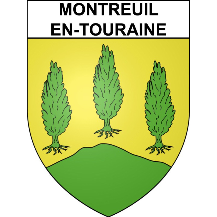 Montreuil-en-Touraine 37 ville Stickers blason autocollant adhésif