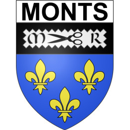 Monts 37 ville Stickers blason autocollant adhésif