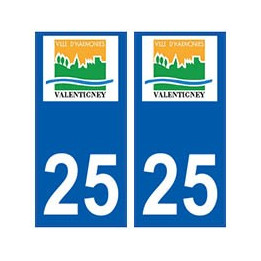 25 Valentigney logo autocollant plaque stickers ville