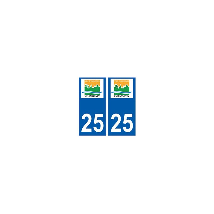 25 Valentigney logo autocollant plaque stickers ville