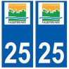 25 Valentigney logo autocollant plaque stickers ville