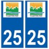 25 Valentigney logo autocollant plaque stickers ville