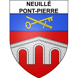 Neuillé-Pont-Pierre 37 ville Stickers blason autocollant adhésif