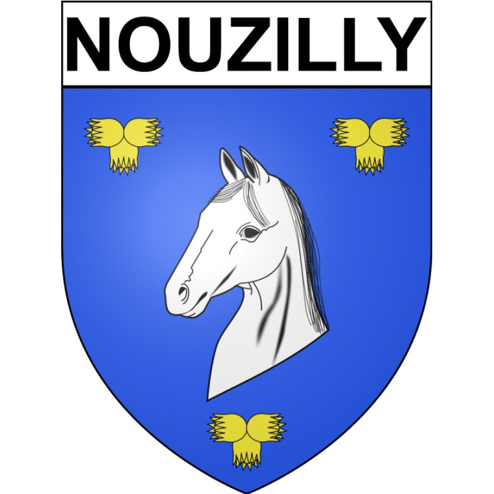 Nouzilly 37 ville Stickers blason autocollant adhésif