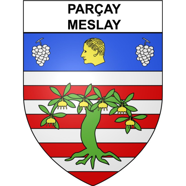 Parçay-Meslay 37 ville Stickers blason autocollant adhésif