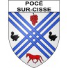 Pocé-sur-Cisse 37 ville Stickers blason autocollant adhésif