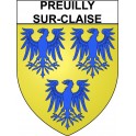 Preuilly-sur-Claise 37 ville Stickers blason autocollant adhésif