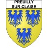 Preuilly-sur-Claise 37 ville Stickers blason autocollant adhésif