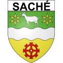 Saché 37 ville Stickers blason autocollant adhésif