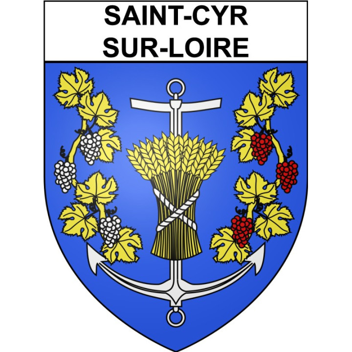 Saint-Cyr-sur-Loire 37 ville Stickers blason autocollant adhésif