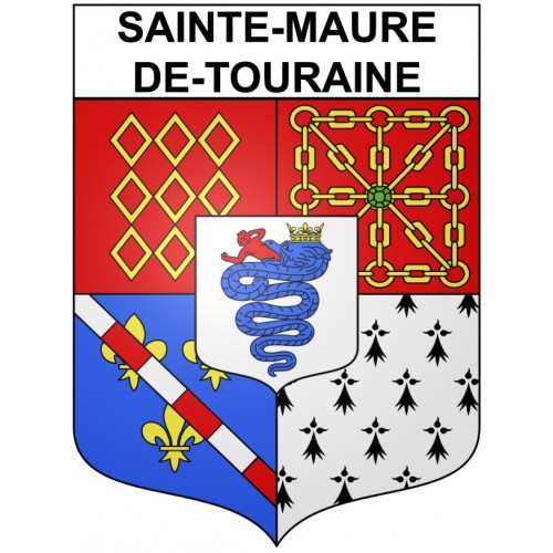 Sainte-Maure-de-Touraine 37 ville Stickers blason autocollant adhésif