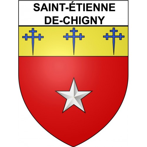 Saint-étienne-de-Chigny 37 ville Stickers blason autocollant adhésif
