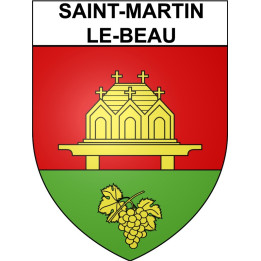 Saint-Martin-le-Beau 37 ville Stickers blason autocollant adhésif