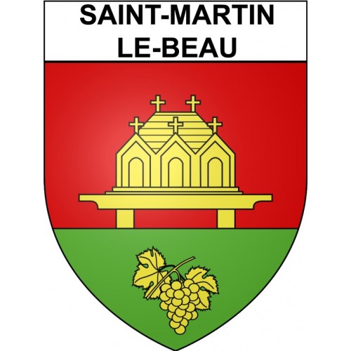 Saint-Martin-le-Beau 37 ville Stickers blason autocollant adhésif