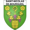 Saint-Nicolas-de-Bourgueil 37 ville Stickers blason autocollant adhésif
