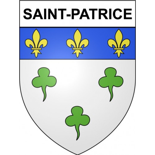 Saint-Patrice 37 ville Stickers blason autocollant adhésif