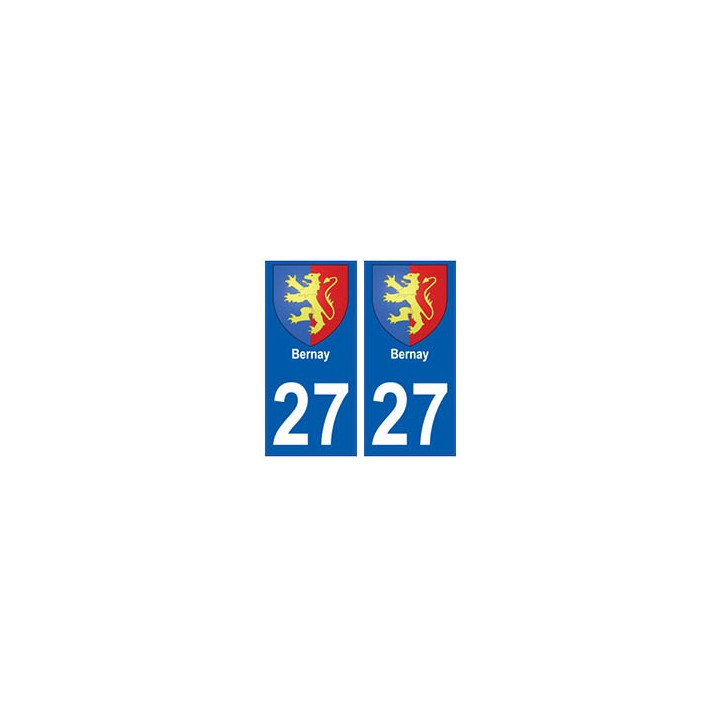 27 Bernay blason autocollant plaque stickers ville